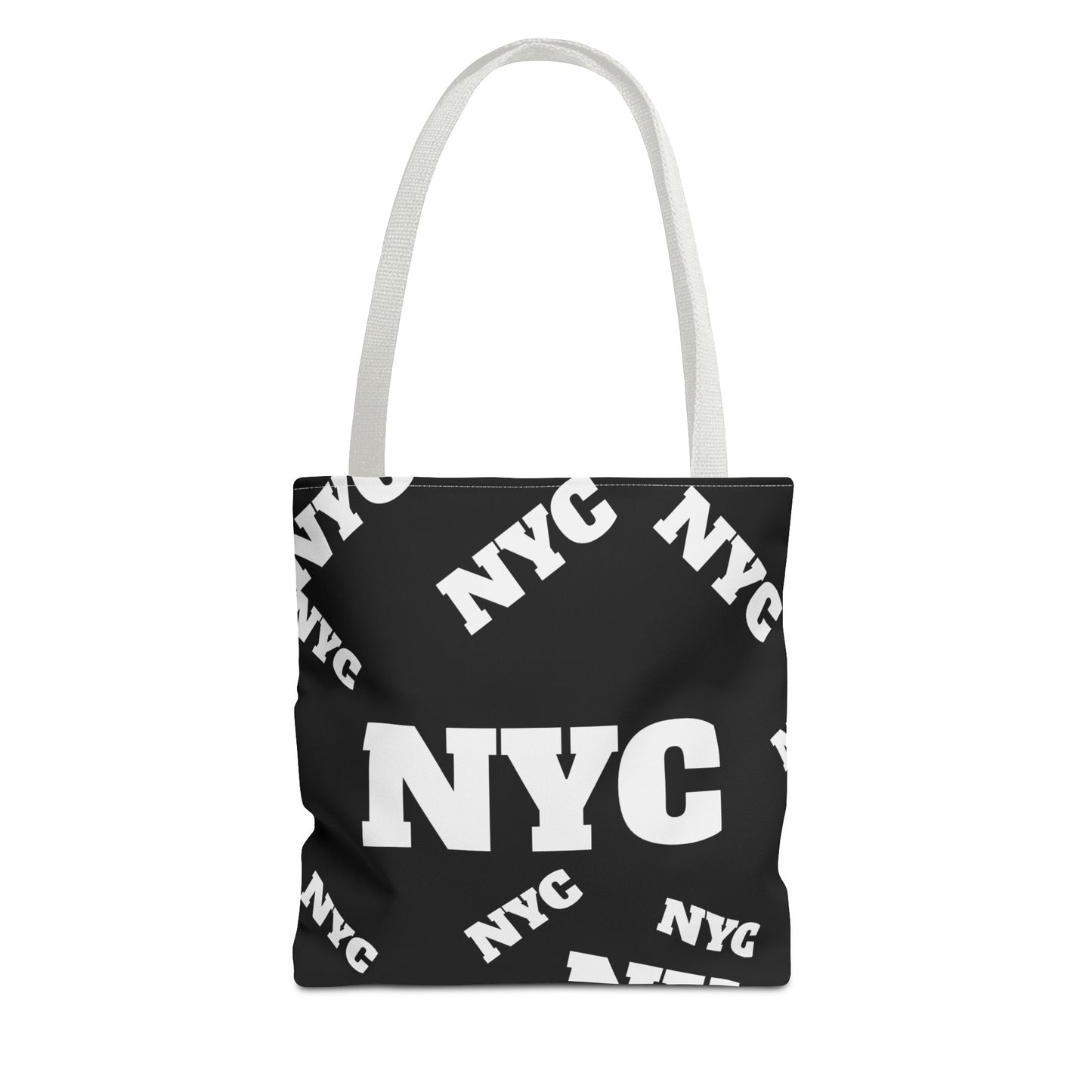 NYC Repeat Logo Tote Bag — Black City Graphic Tote