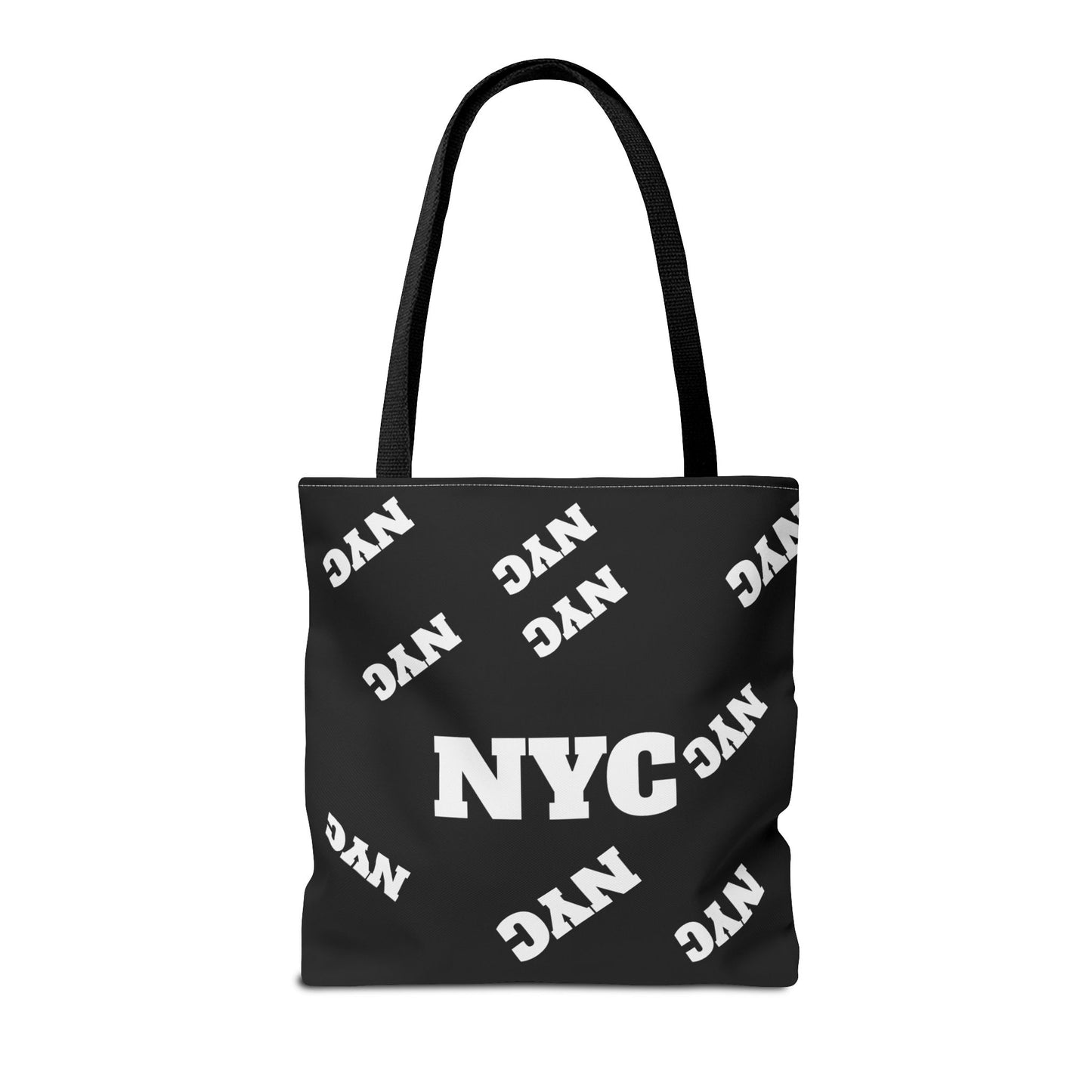 NYC Repeat Logo Tote Bag — Black City Graphic Tote