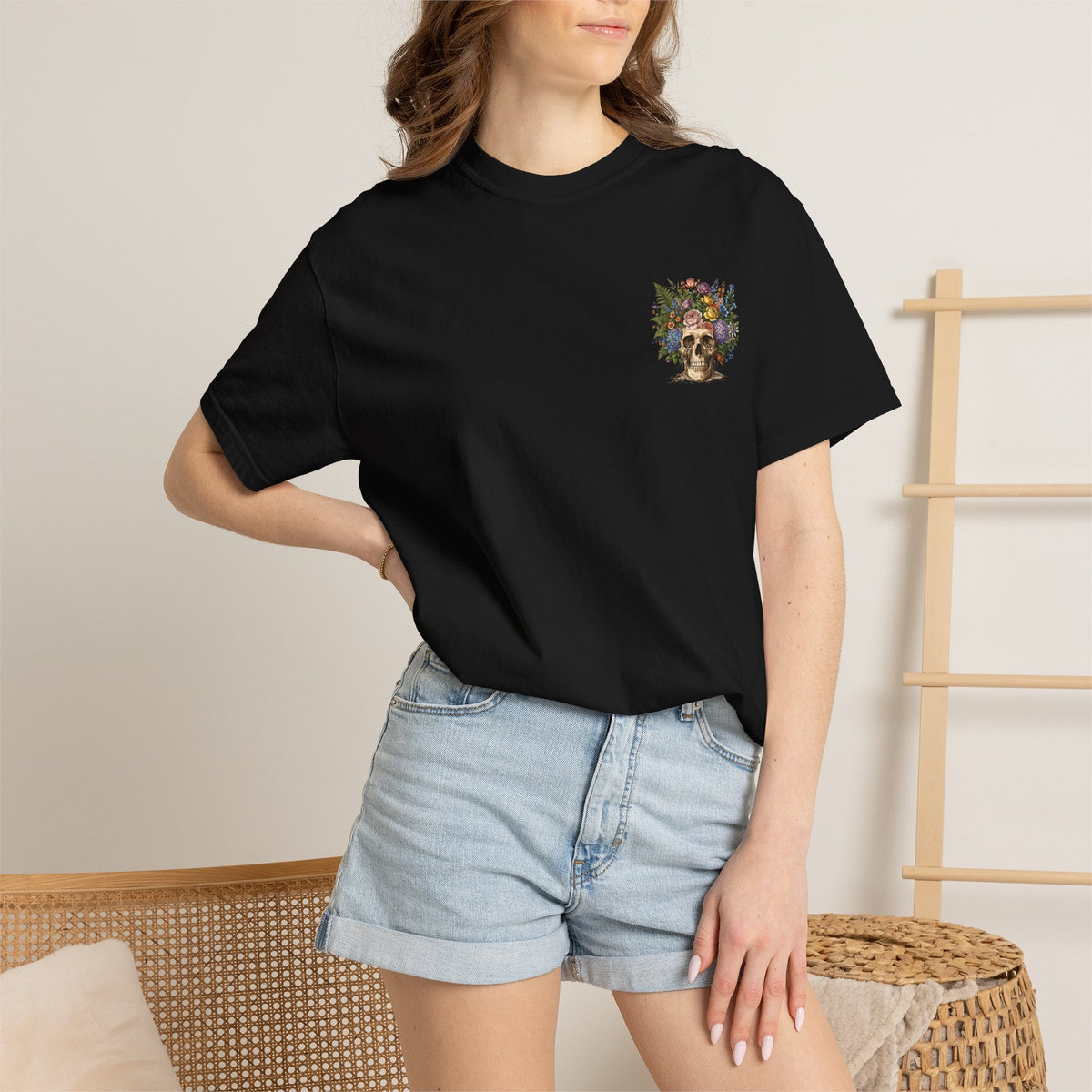 Vintage Botanical tattoo style Graphic Tee