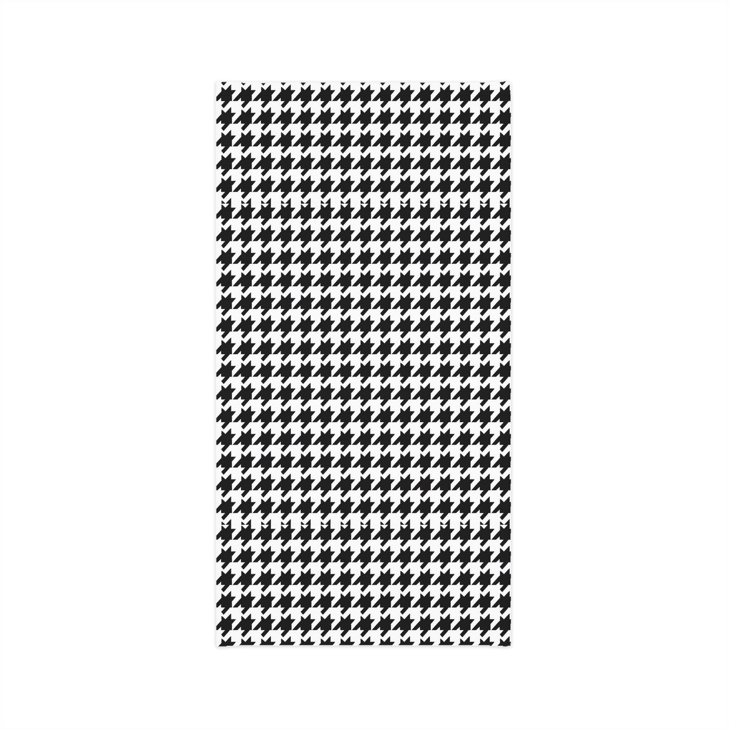 Houndstooth Lightweight Neck Gaiter — Black & White Patterned Face Scarf