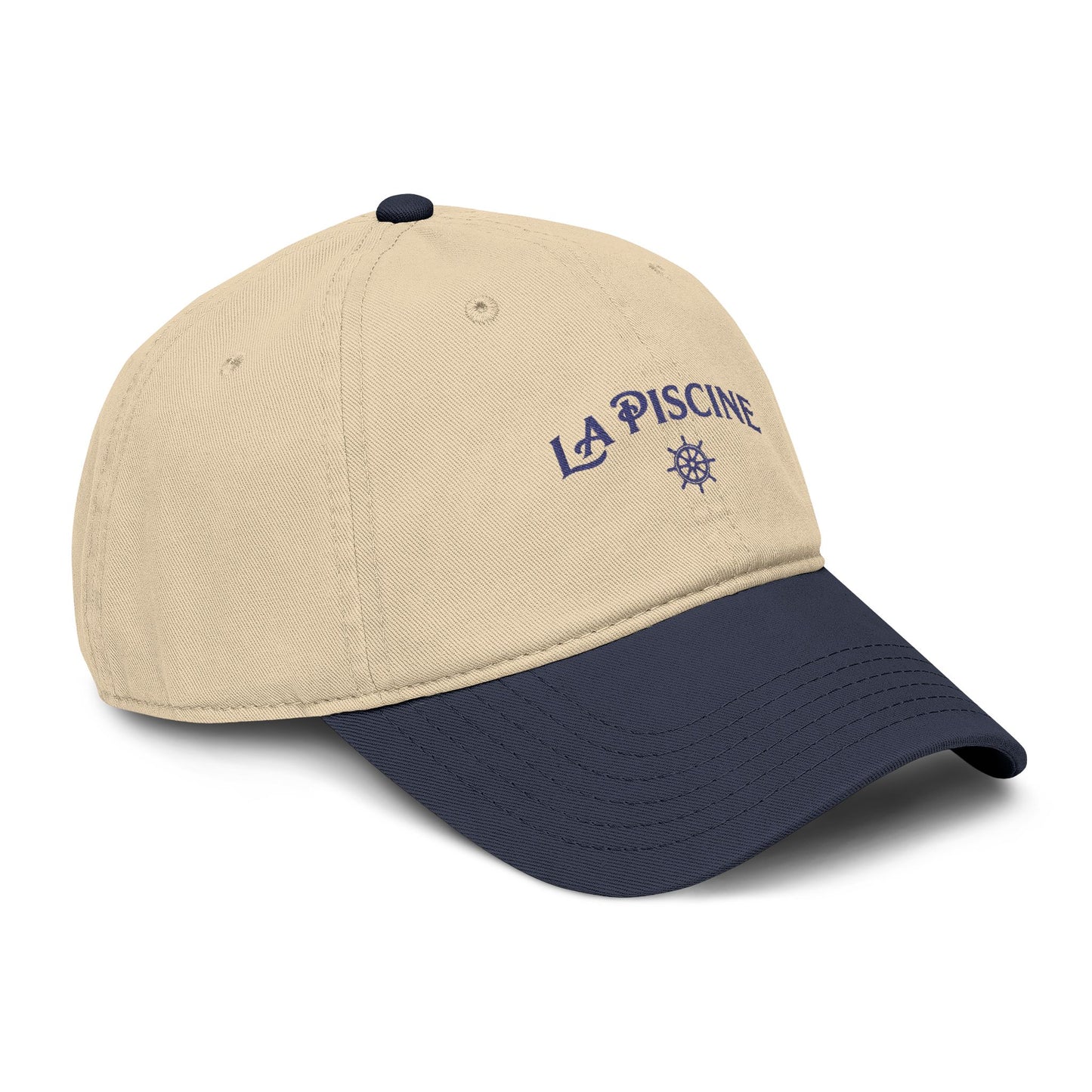 La Piscine  Cap — Nautical Embroidered Cotton cap