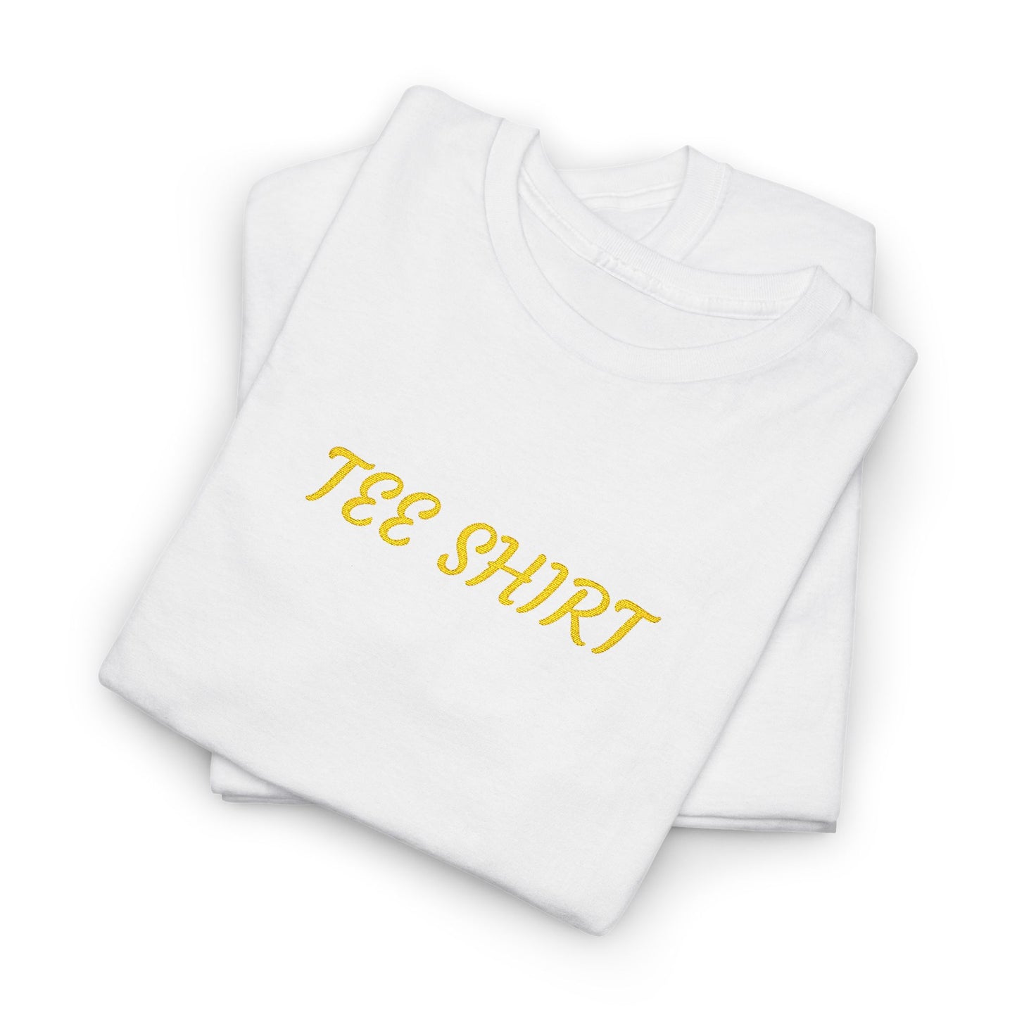 T-Shirt — Minimal Gold Script "TEE SHIRT" Graphic Tee