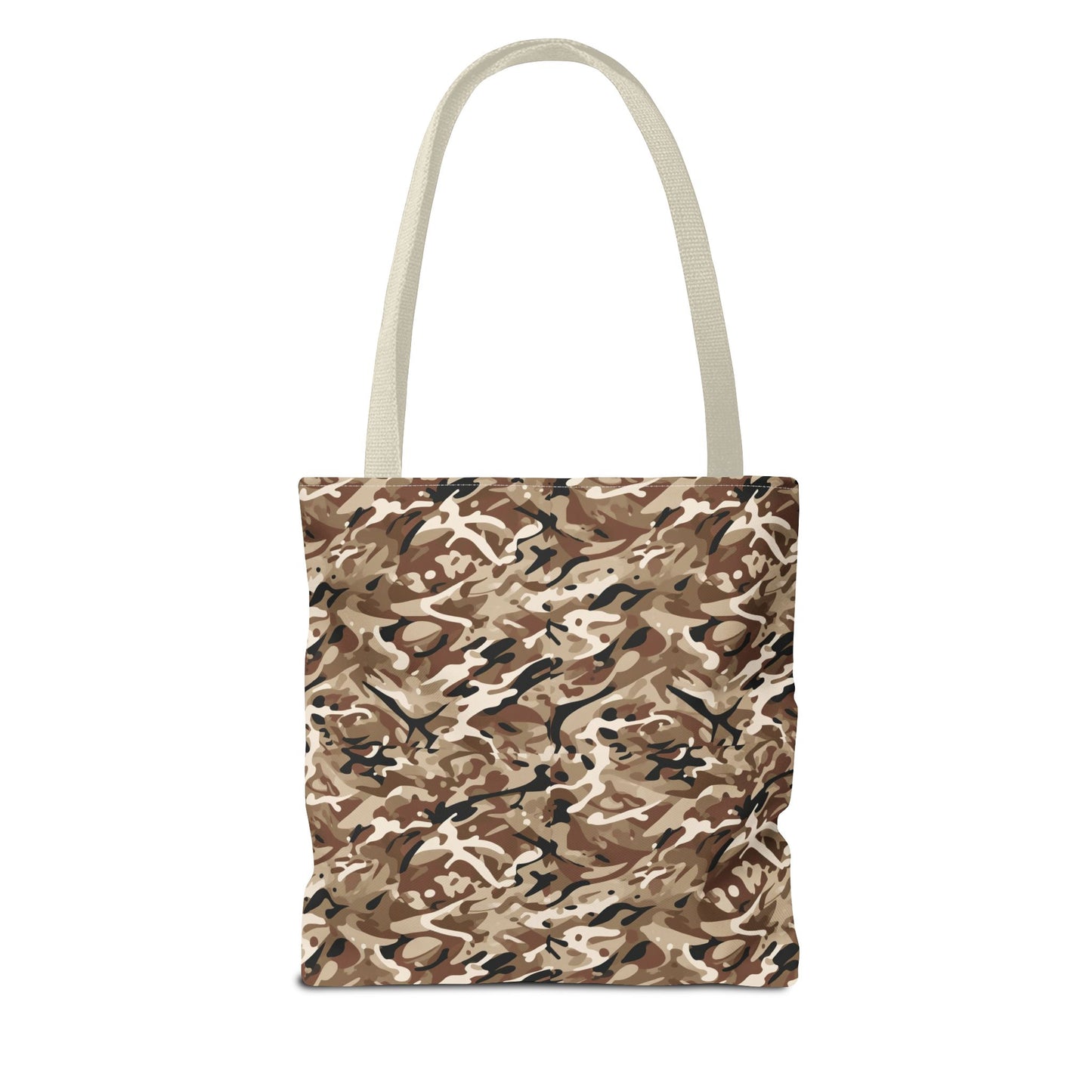 Desert Camo Tote Bag — All-Over Print Canvas Shopping & Everyday Carry