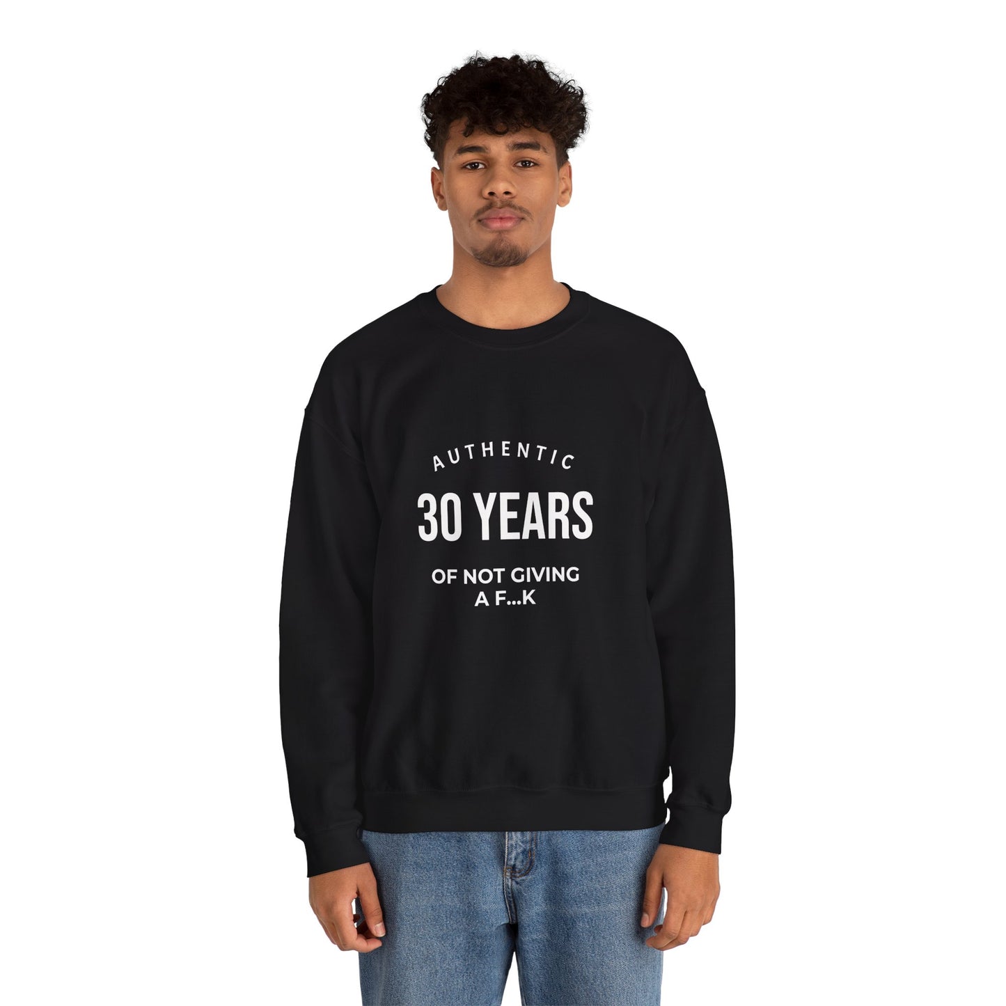 Crewneck Sweatshirt — Minimal White Logo Sleeve Crewneck