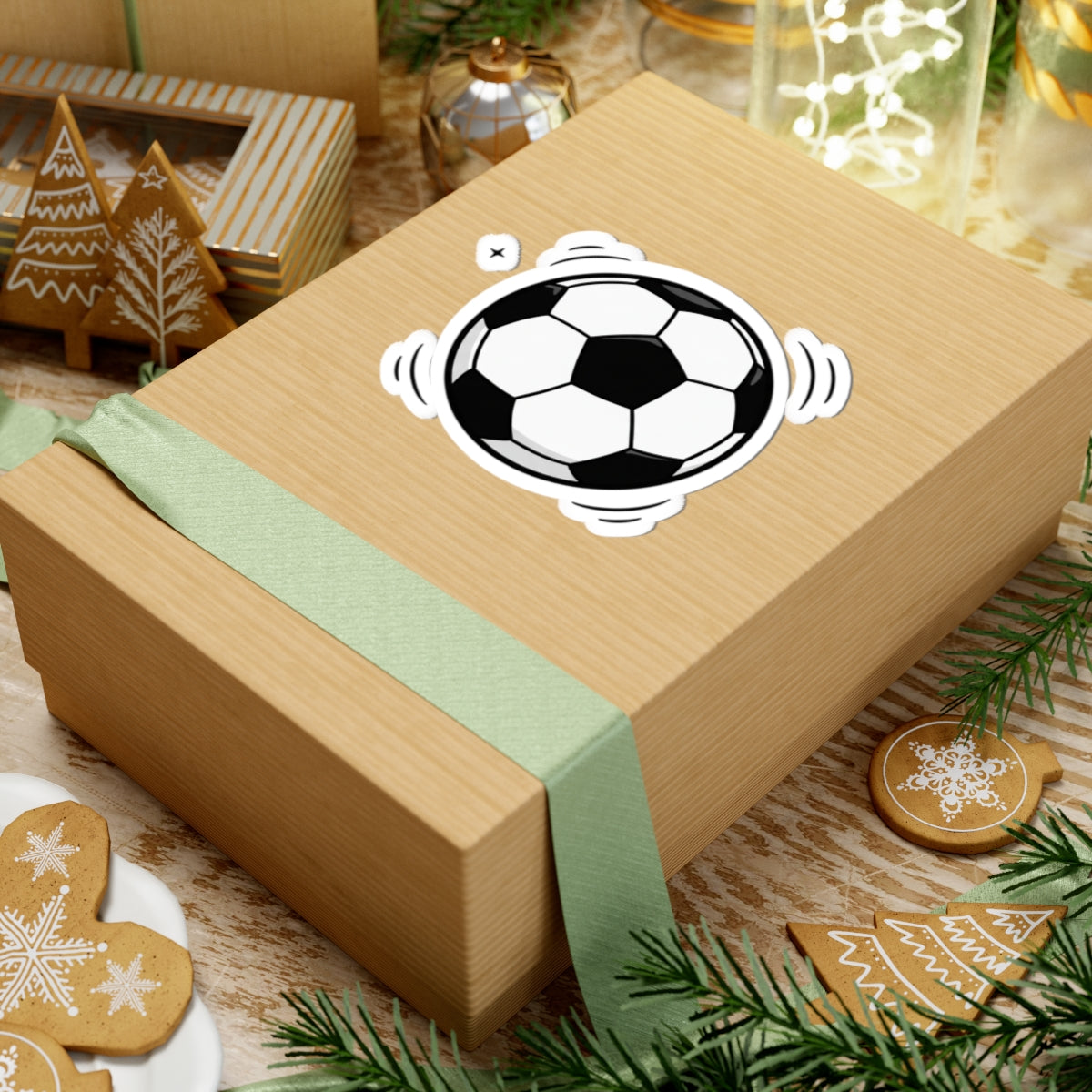 Soccer Ball Kiss-Cut Sticker — Mini Sports Decal for Laptops, Water Bottles & Gear