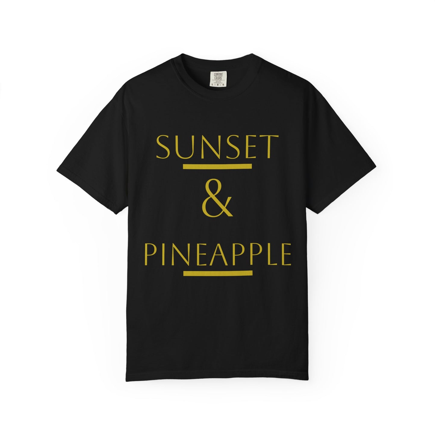 Sunset & Pineapple T‑Shirt — Tropical Beach Graphic Tee