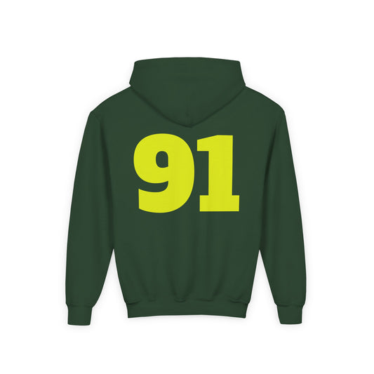 Youth Hoodie — Dakar All-Action Sports District Pullover with '91' Back Print
