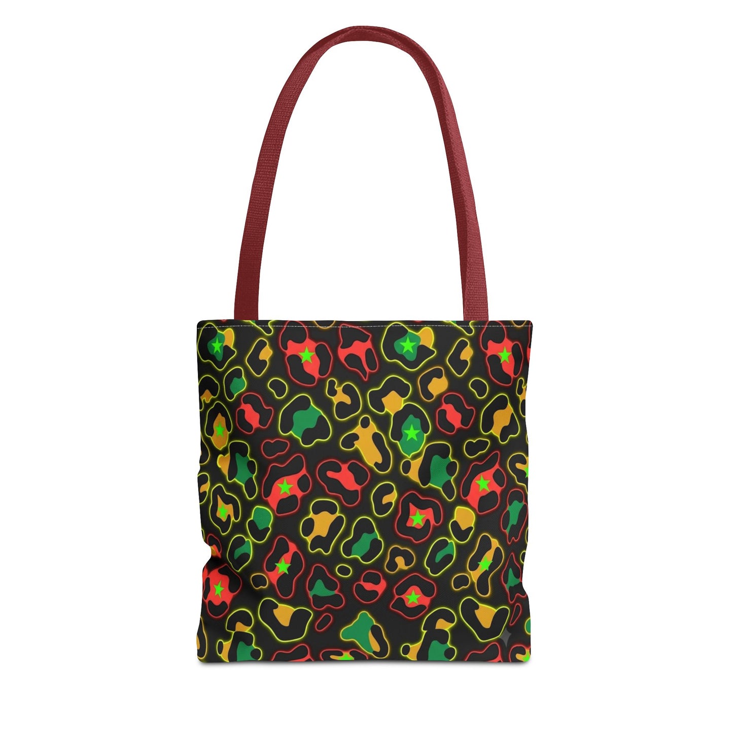 Rasta Leopard Print Tote Bag – Colorful Reggae-Inspired Print