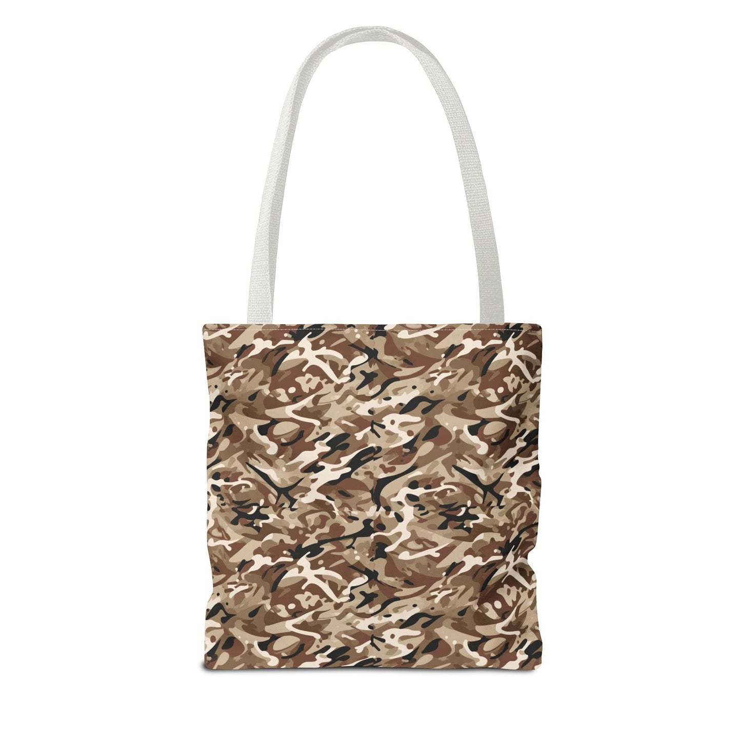 Desert Camo Tote Bag — All-Over Print Canvas Shopping & Everyday Carry