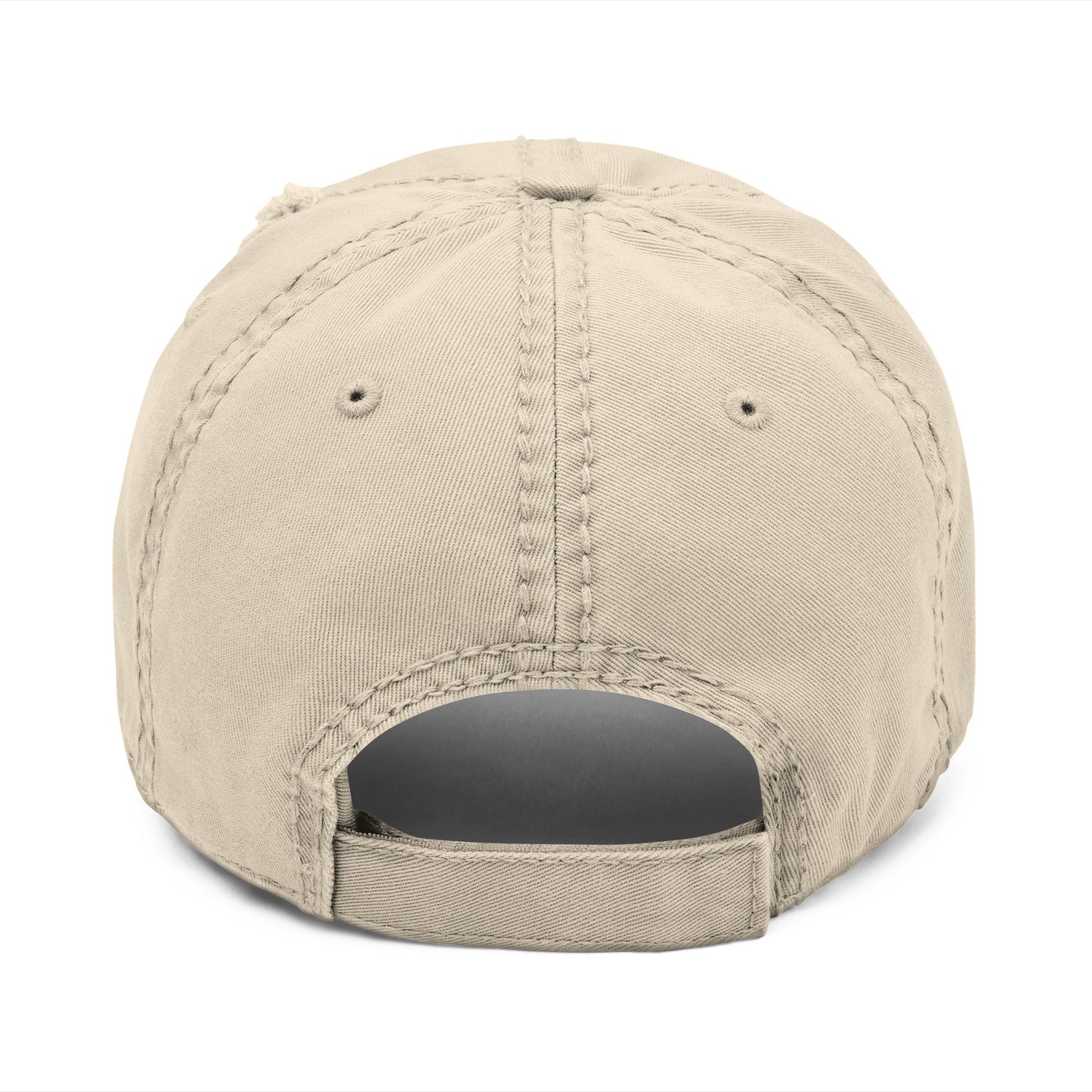Stay Cool Distressed Dad Hat — Embroidered Floral Ice Design
