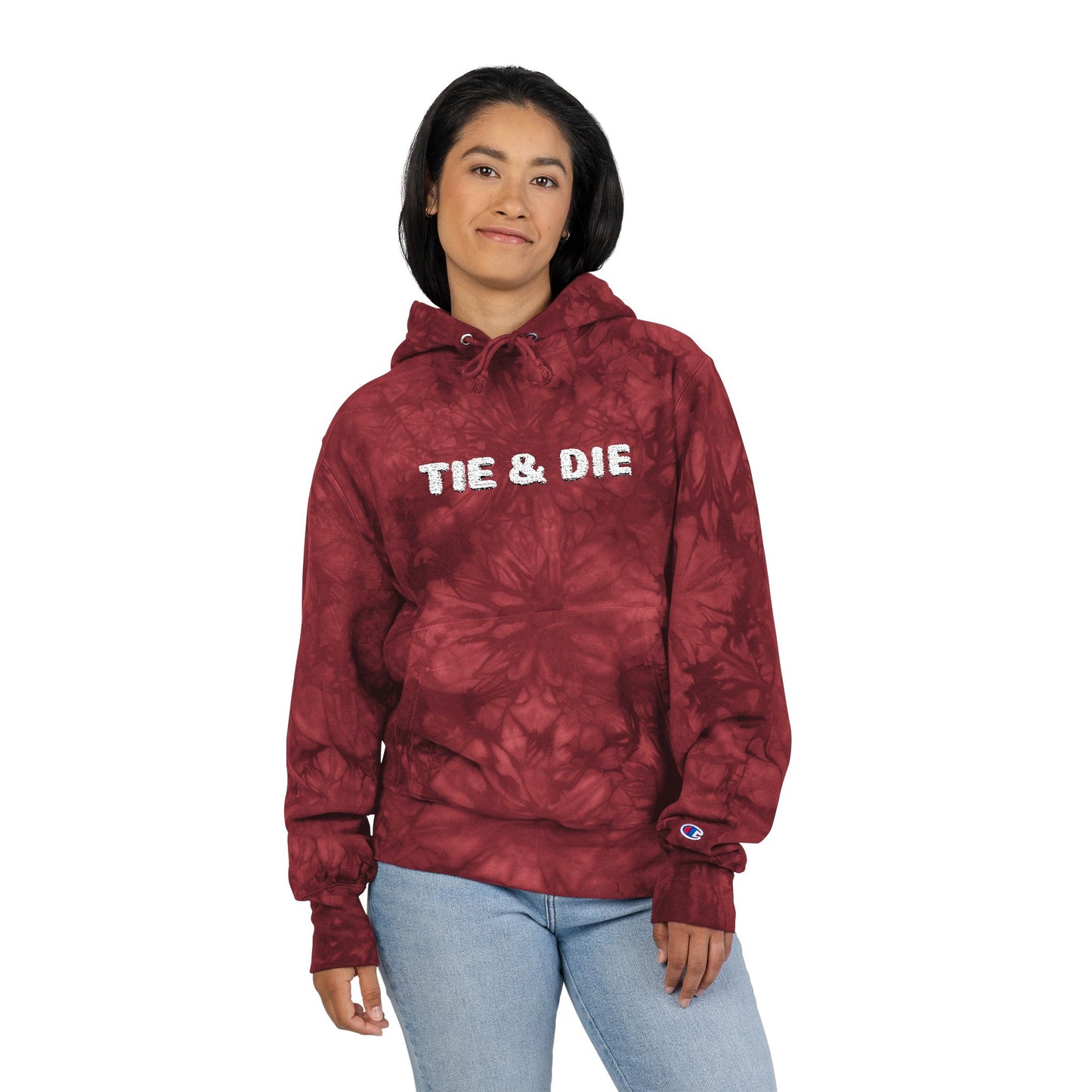 Tie & Die Embroidered Tie‑Dye Hoodie