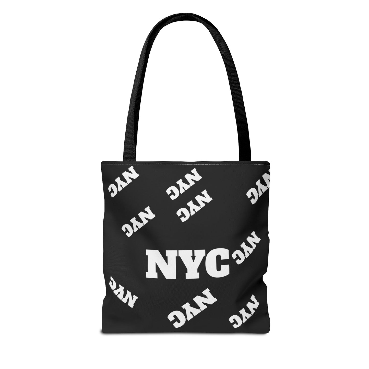 NYC Repeat Logo Tote Bag — Black City Graphic Tote