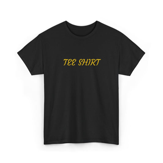 T-Shirt — Minimal Gold Script "TEE SHIRT" Graphic Tee