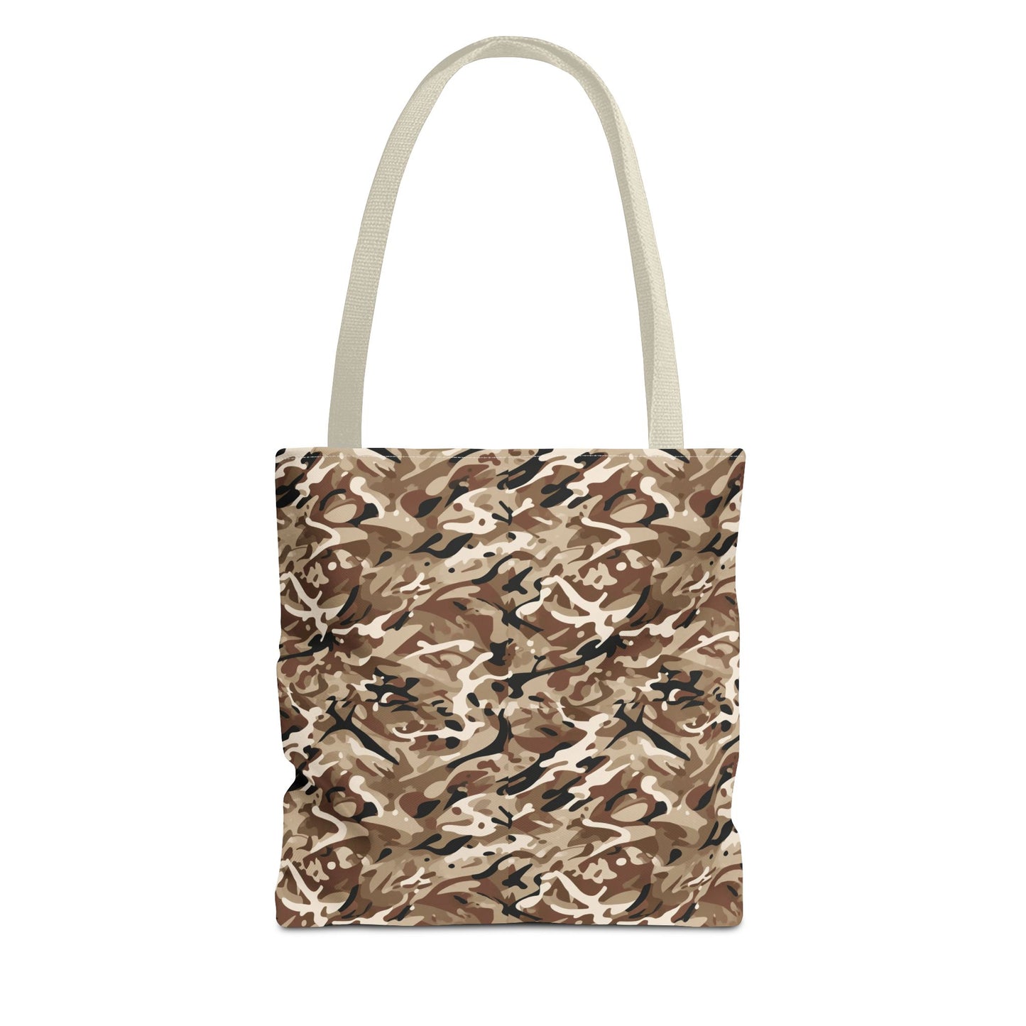 Desert Camo Tote Bag — All-Over Print Canvas Shopping & Everyday Carry