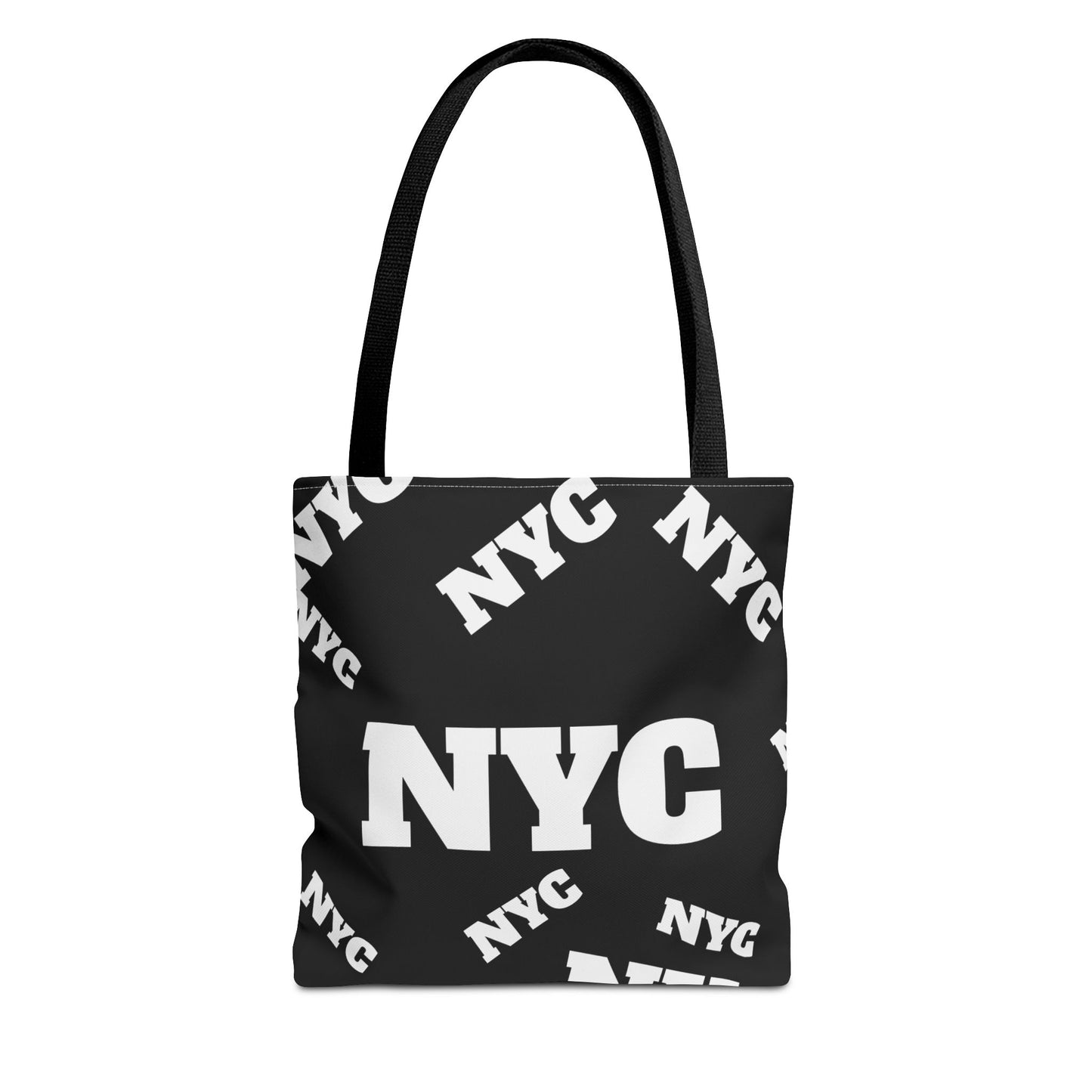 NYC Repeat Logo Tote Bag — Black City Graphic Tote