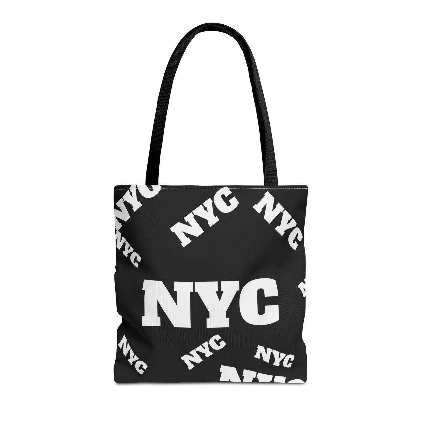 NYC Repeat Logo Tote Bag — Black City Graphic Tote