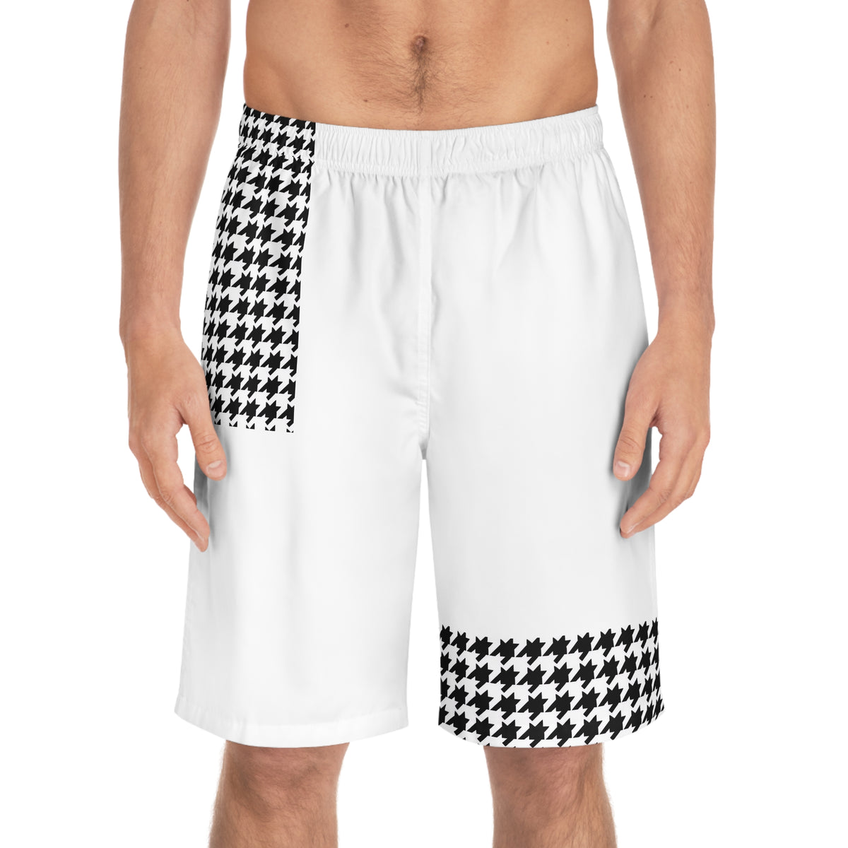 Houndstooth swimming shorts