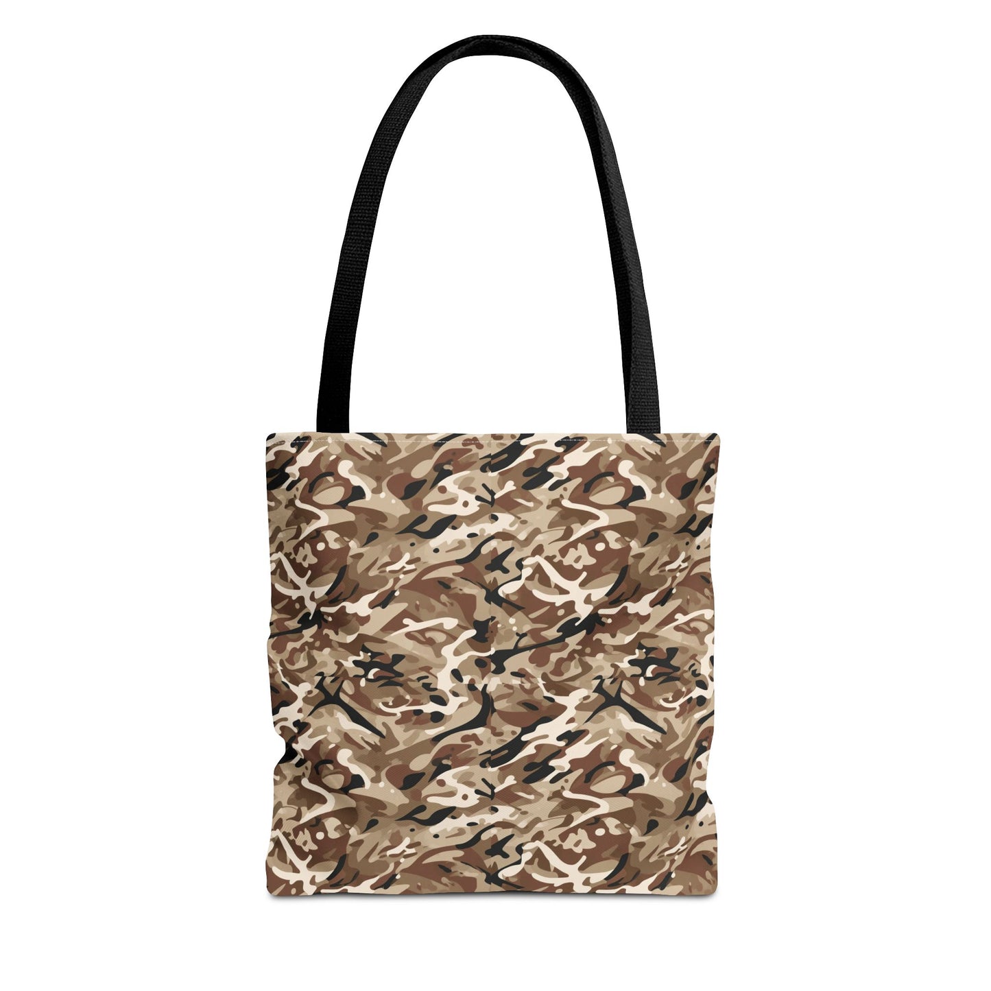 Desert Camo Tote Bag — All-Over Print Canvas Shopping & Everyday Carry