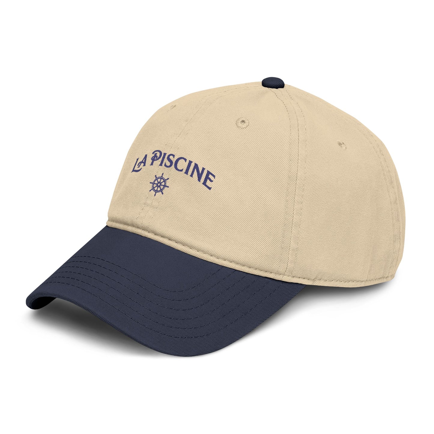 La Piscine  Cap — Nautical Embroidered Cotton cap