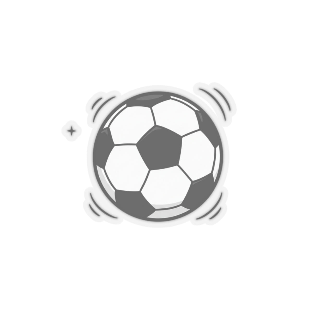 Soccer Ball Kiss-Cut Sticker — Mini Sports Decal for Laptops, Water Bottles & Gear