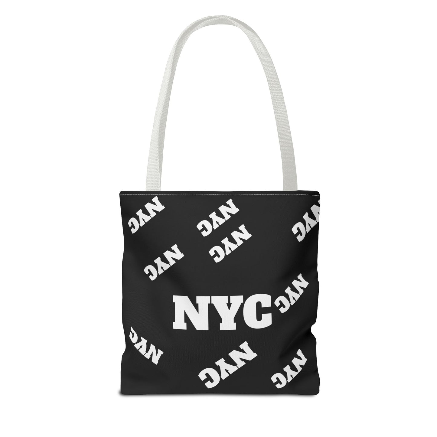 NYC Repeat Logo Tote Bag — Black City Graphic Tote