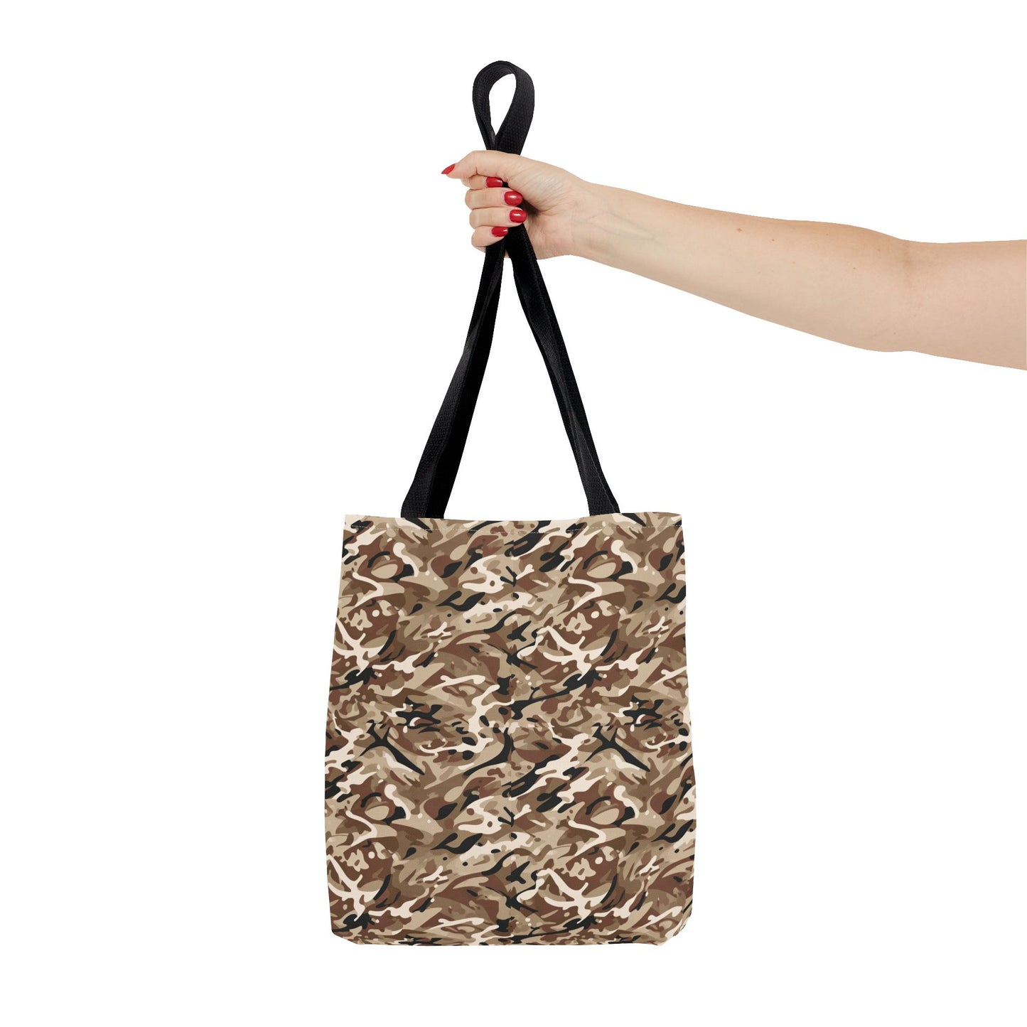 Desert Camo Tote Bag — All-Over Print Canvas Shopping & Everyday Carry